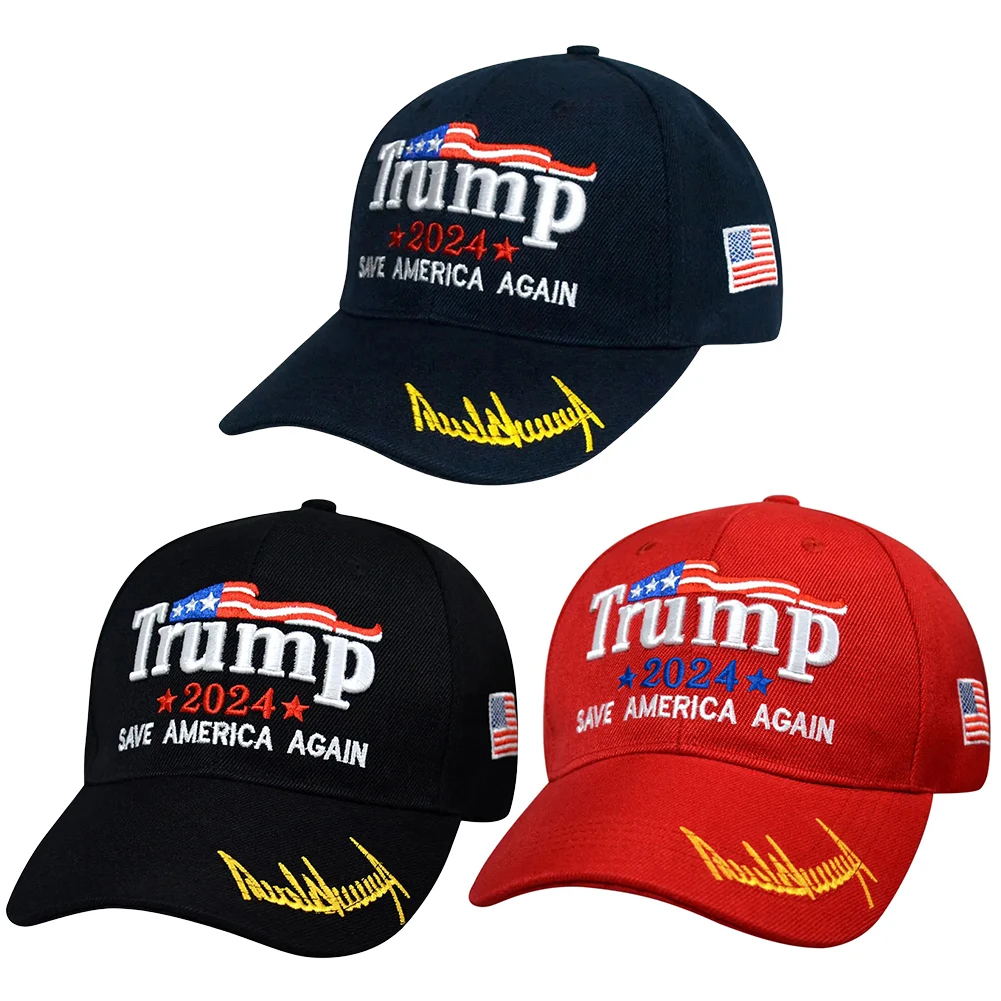 Trump 2024 Baseball Cap Trucker Hat Adjustable Unisex Baseball Hat Save America Again Embroidered Dad Hat for Outdoor Sports