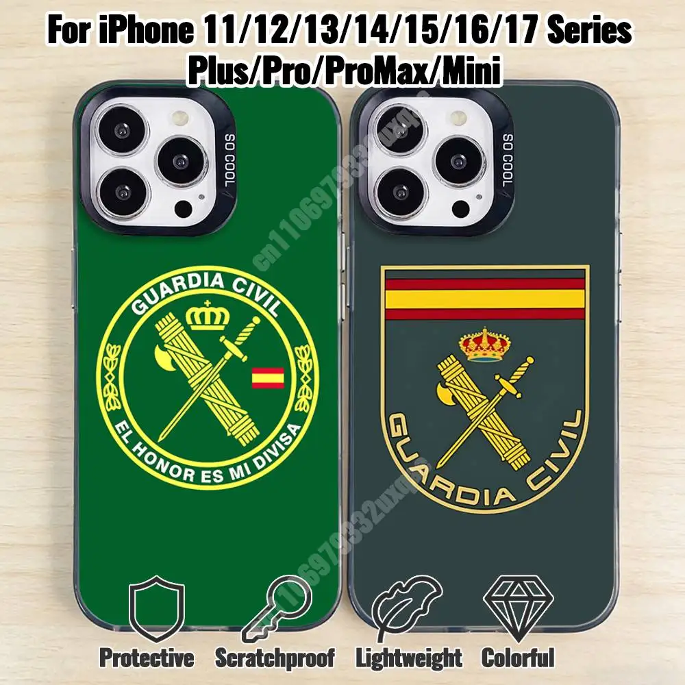 

Spain Guardia Civil Phone Case for iPhone 17 16 Max Mini 15 14 13 Pro Plus 12 11 X XS Air Premium Protector