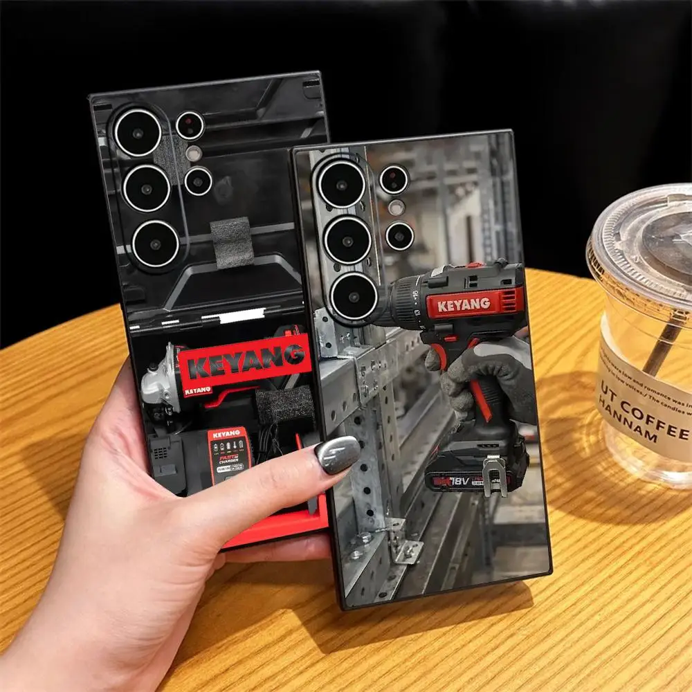 Professional power tool keyang design Phone Case For Samsung Galaxy S26 S25 S24 S23 S22 S21 Plus Ultra Fold A Soft Black