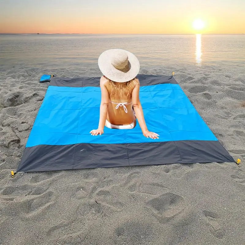 Picnic Blankets Waterproof Foldable Extra Large Beach Mat Lightweight Cozy Chic Weather Resistant Foldable Beach Mat Sand Free