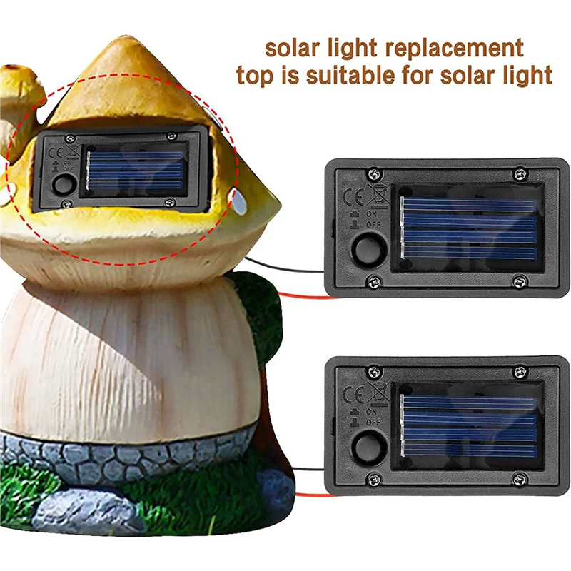 B04B-6Pcs Battery Box, Solar Lantern Light Replacement Parts Top For Outdoor Hanging Lanterns Container Home Solar Lamp