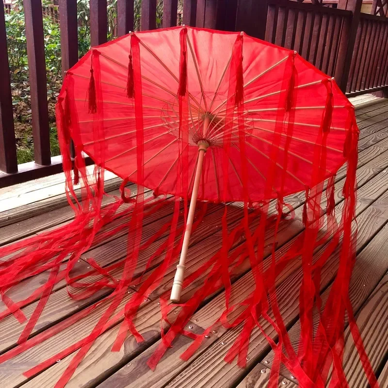 Tian Guan Ci Fu Hua Cheng Cosplay Costume Props Red Rainproof Chinese Style Umbrella MN7