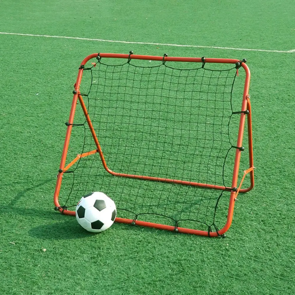 Soccer Training Equipment Adjustable Angle Soccer Rebounder Net with 20 Elastic Ropes for Beginner Training Portable Kickback