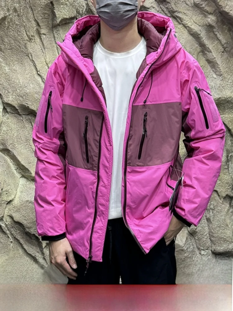 

90% White Du down Jaet Men's Outdoor Snowboarding Coat Waterproof ell Hooded Parka Youth Trendy Thiened Winter Coat