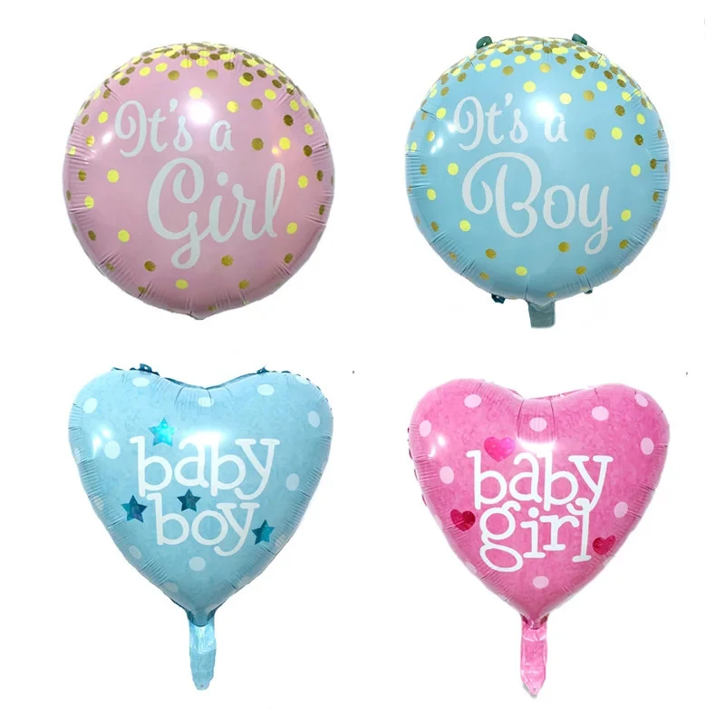 5Pcs 18 Inch Baby Goy Girl Balloon Children Birthday Party Decoration Kids Baby Shower It Is Boy Birl Helium Balloons Globos