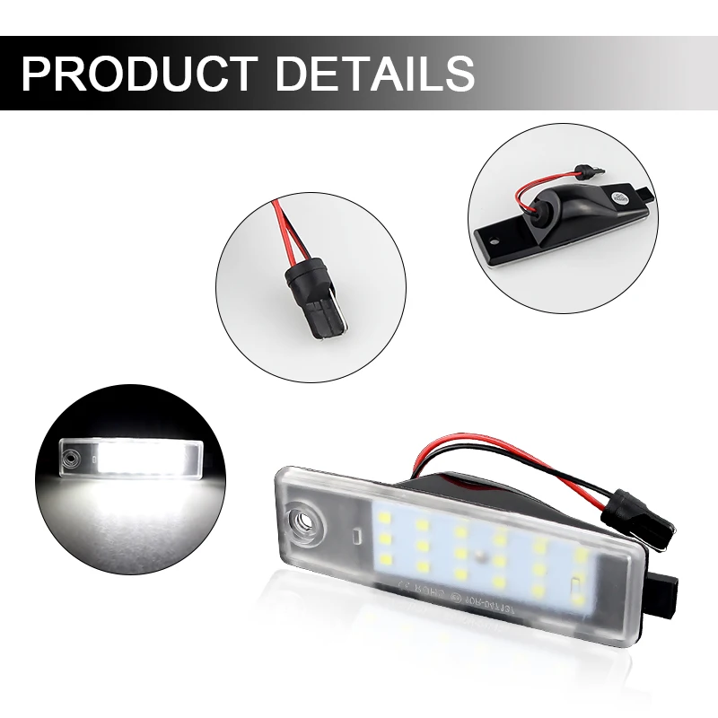 2Pcs Error Free LED License Plate Light For Kia Ceed JD ED Hyundai I30 GD CW Elantra GT Accent Car Tail Number Back light Lamps