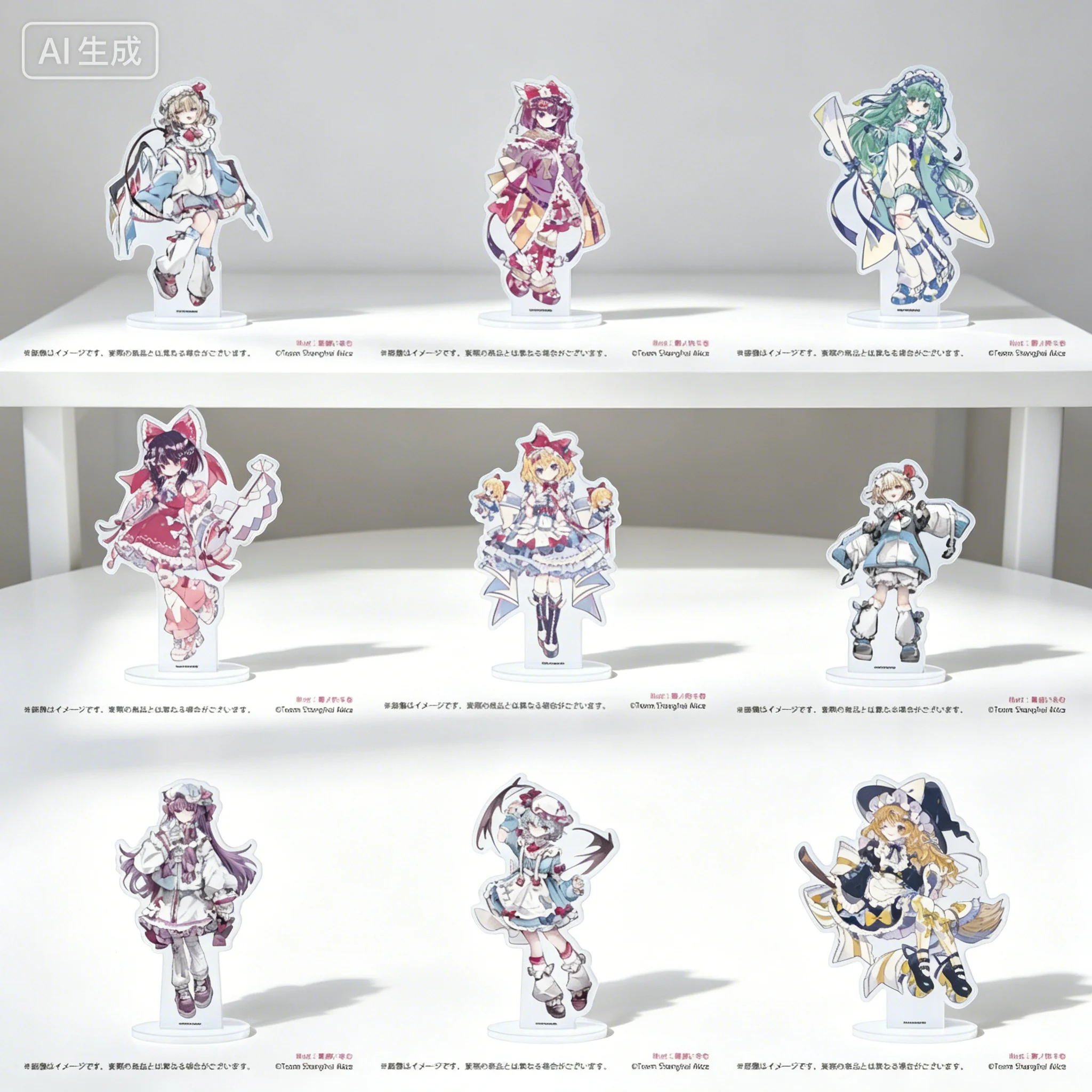 Anime Touhou Project Tenshi Kaiwai Ver Flandre Scarlet Hieda No Akyuu Acrylic Stand Model Plate Keychains Desktop Ornament