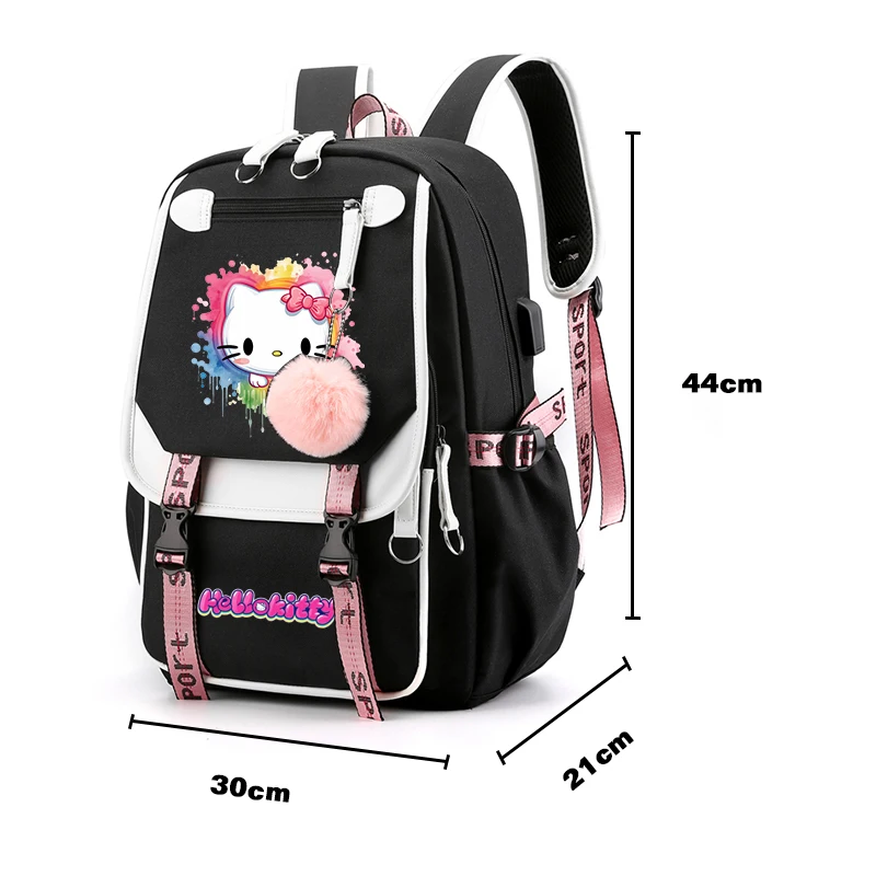 Hello Kitty Backpack for Student Back To School Bag for Girl Boy Children Schoolbag Kids Teenager Bookbag Women Anime Rucksack