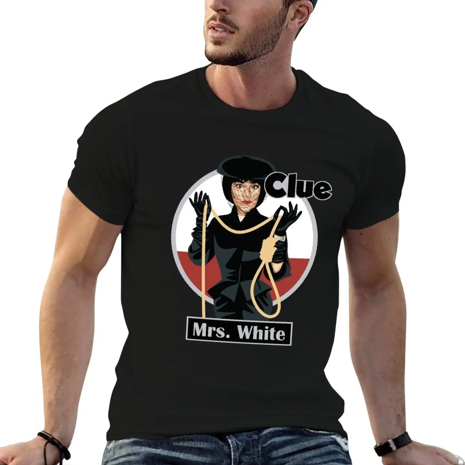 

CLUE Mrs White T-Shirt t shirt for man 100 percent cotton t shirts for man graphic tees t shirts for man graphic funny T-shirt