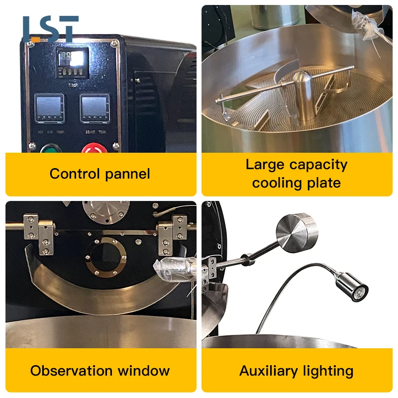Machine à torréfaction de café électrique automatique, 5kg, 6kg, 10kg, Machine de cuisson de grains de café