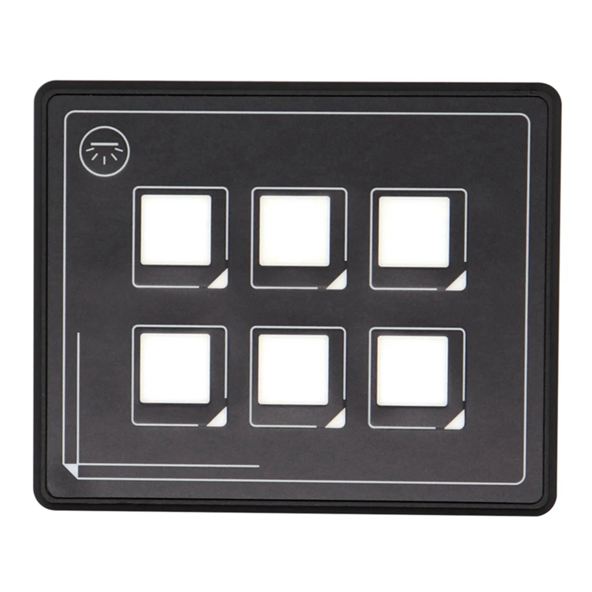 6-Bit Bluetooth Switch Panel, Push Button Switch Auxiliary Panel, Touch Type Backlit Membrane Control Switch Box