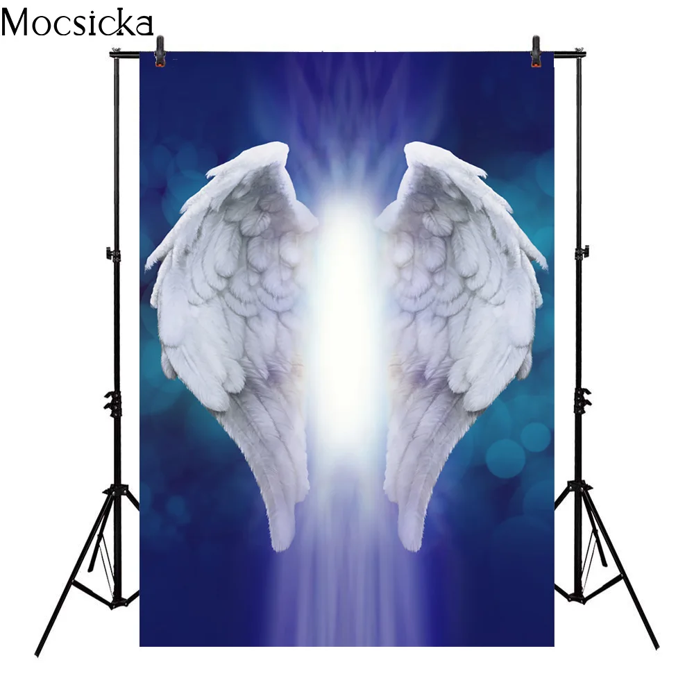 MOCSICKA Holy Angel Wings Background Props Children Boys Girls Birthday Photography Backdrop  Can Be Customized studio