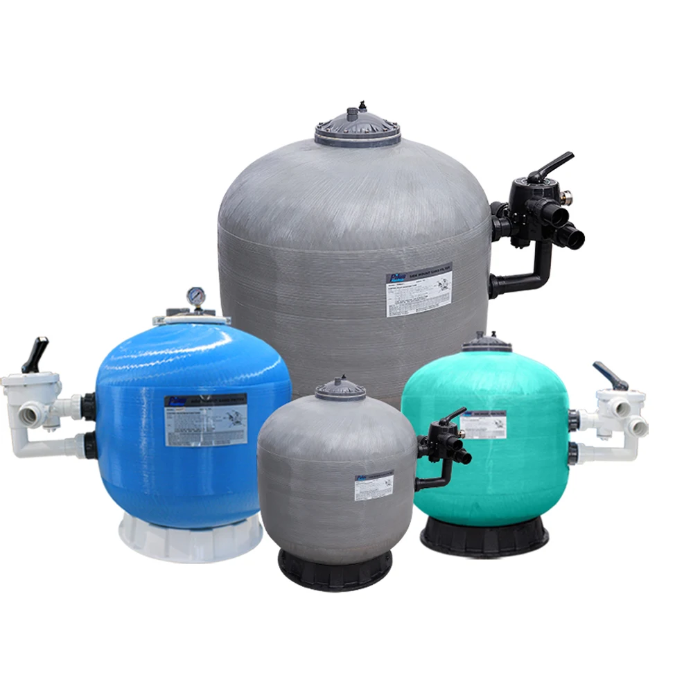 Factory Direct PIKES PS1200 1200mm Diameter Fiberglass Sand Filter for Swimming Pool Filtration Side Mount 2'' Valve Connections
