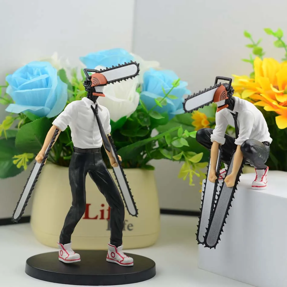 19cm Chainsaw Man Denji Anime Figure Denji/Power Action Figure 1560 Chainsaw Man Denji Figurine Adult Collectible Model Doll Toy