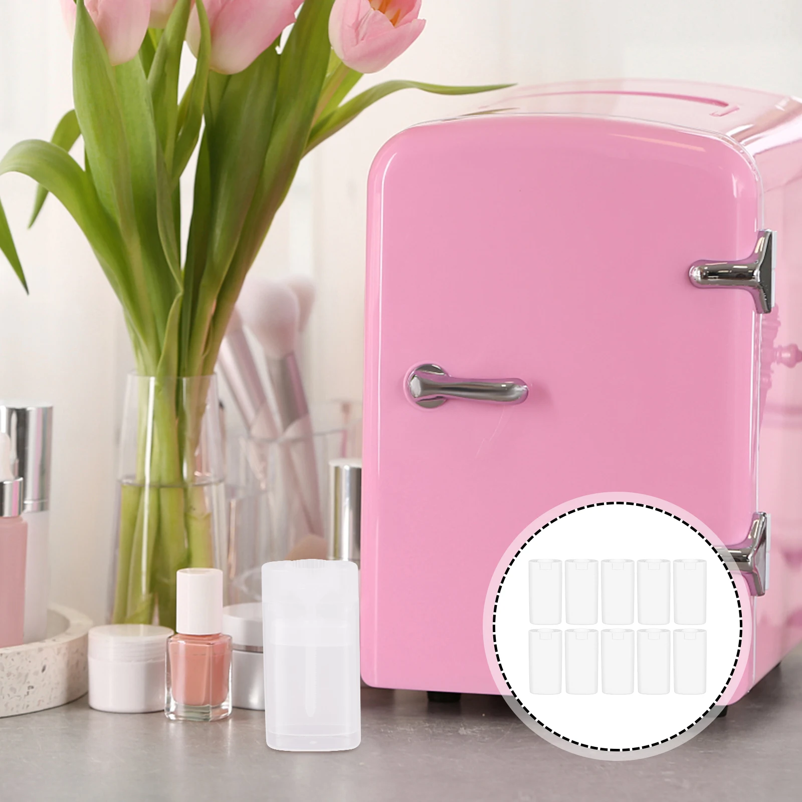 

10pcs Plastic Cream Sub Bottles Multipurpose Refillable Leakproof Portable Sub Containers For Ointments Lotions