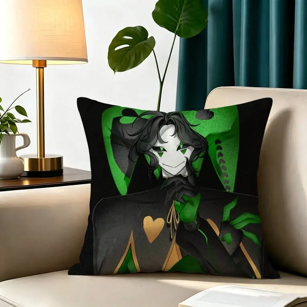 H-Harlequin The Freak Circus  Square Double-Sided printed Pillow Case Bedroom Bedside Pillow Sofa Cushion Cover
