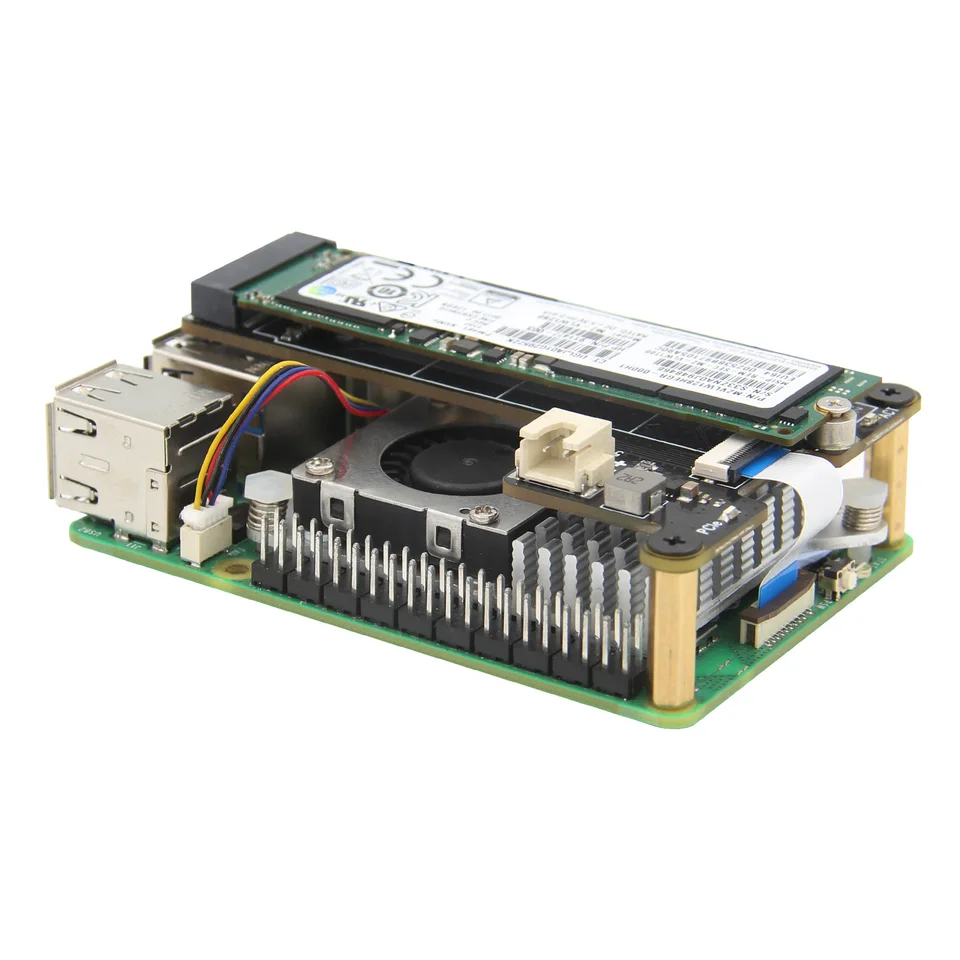 Geekworm X1001 PCIe to NVMe Shield with P579 Metal Case for