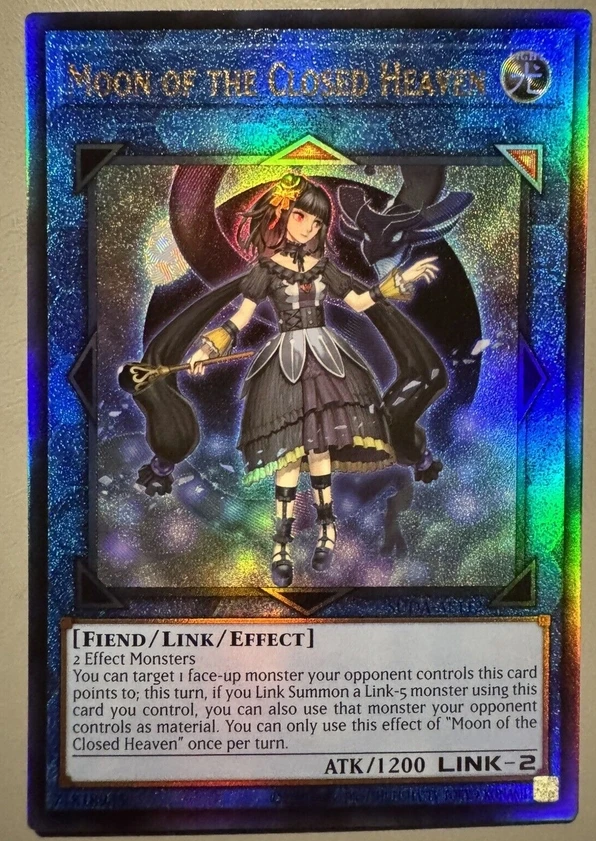 Yugioh KONAMI Duel Monsters SUDA-AE112 Moon of the Closed Heaven Ultimate Редкая азиатская английская коллекция мятная карта