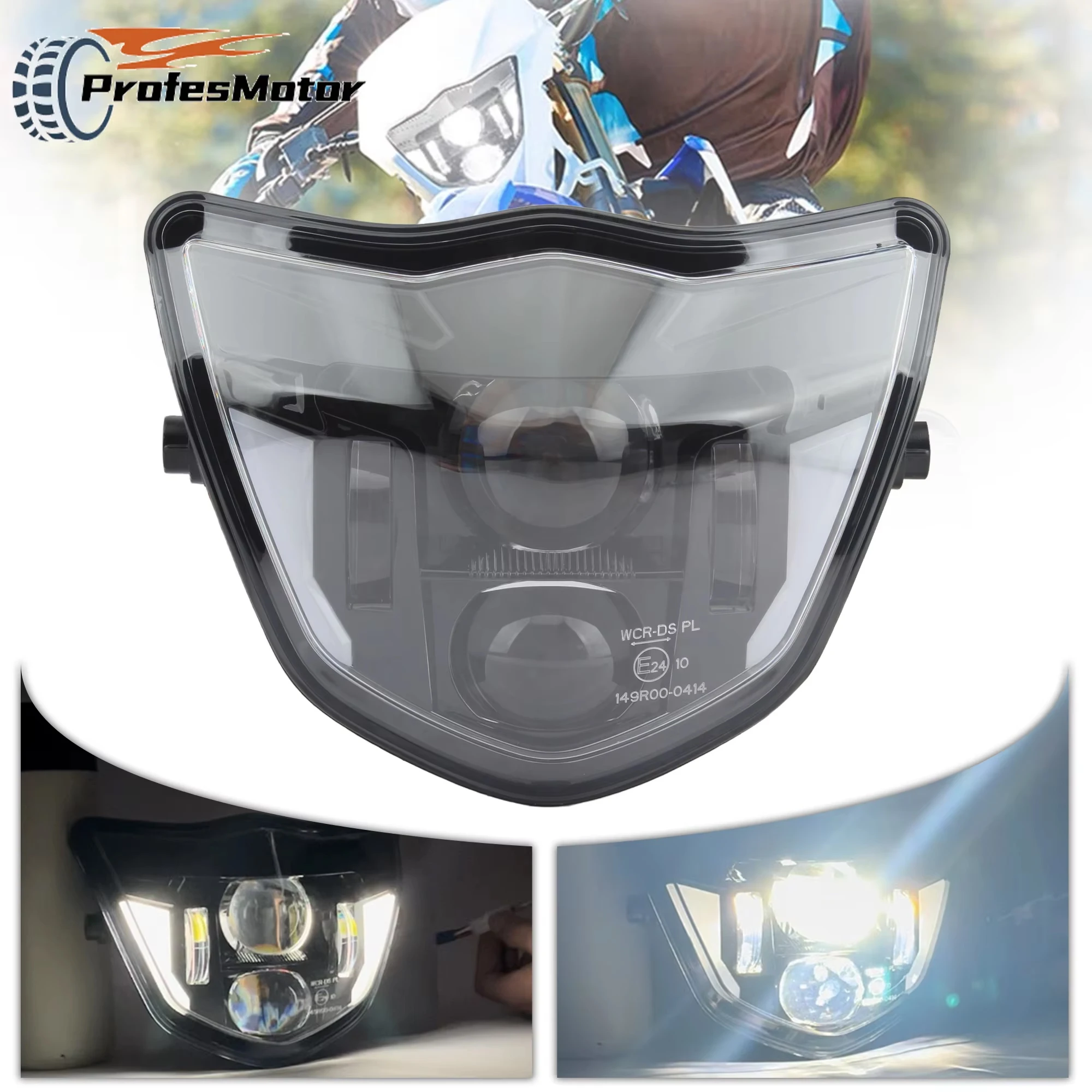 

Motorcycle LED Headlight For Yamaha TTR 250 400 426 450 WRF TTR WR XT MX 2021 To 2023 DirtBike Motocross Supermoto Headlamp Part