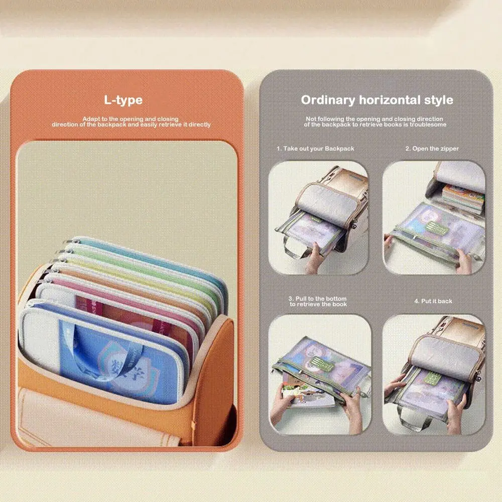 Двухручная прозрачная сумка для документов, утолщенная ручная сумка для классификации предметов, дизайн для хранения прозрачного материала