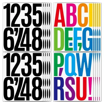 ملصقات أبجدية رقمية كبيرة لتزيين الحفلات ، ملصقات الحائط ، العدد الكبير والرقم ، عيد ميلاد العائلة ، صندوق بريد السيارة ، 5 في