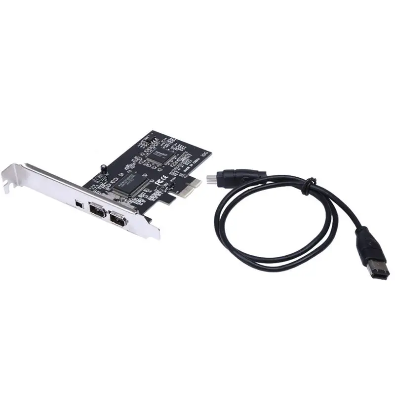 AED7-PCI-E 1X To 16X 1394 Capture Expansion Card PC Capture Expansion Card With 6Pin To 4Pin For Firewire Pcie Card Desktop Comp