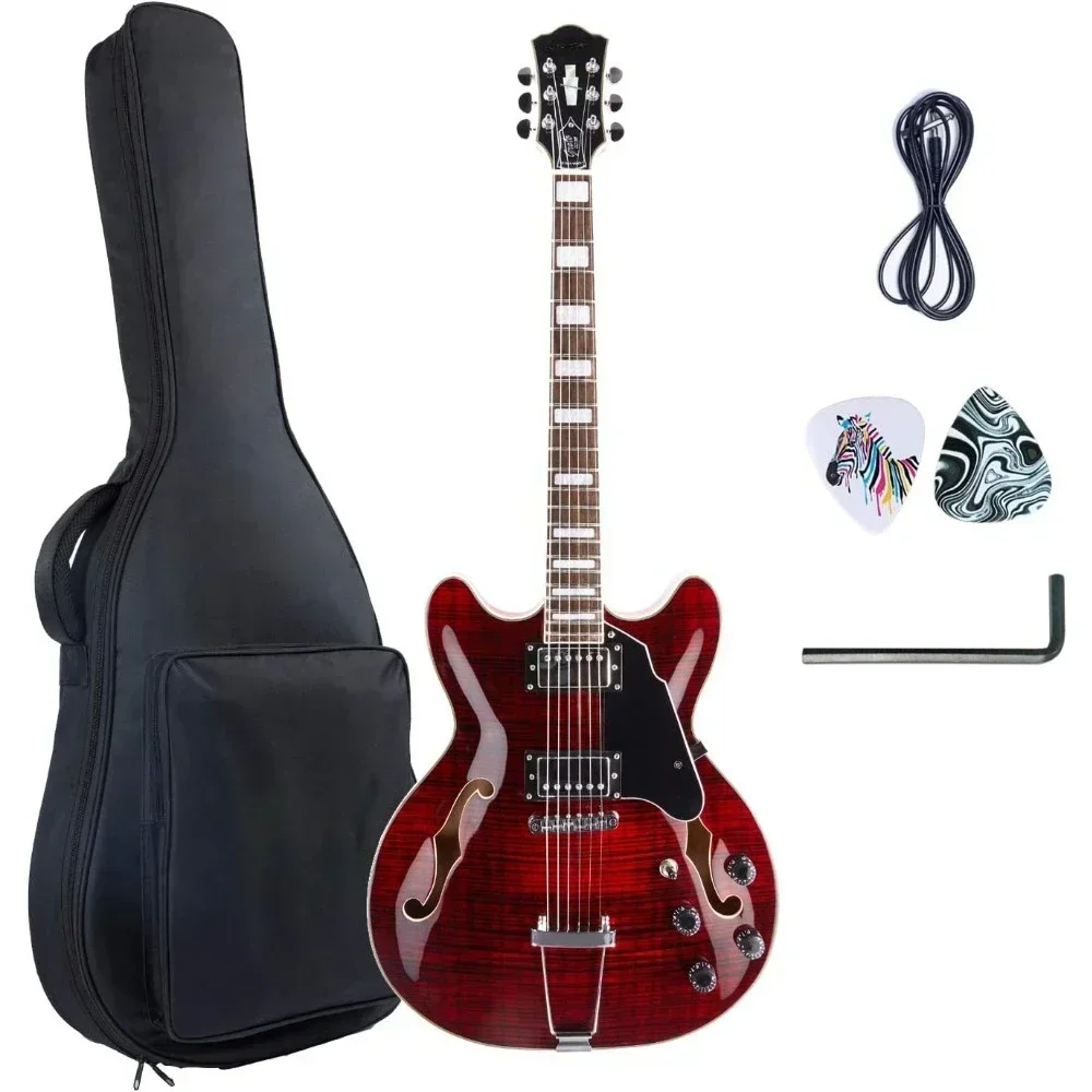 Jazz Electric Guitar, Mid Air Heart Suspension Tail Bridge Style Guitar, Handbag Acoustic Guitar, Professional and High-quality