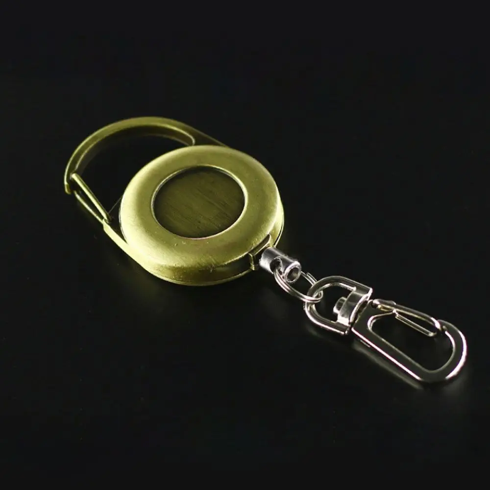 Silicone Lanyard Badge Reel Clip Keychain Key Ring Clips Retractable Lanyards Telescopic Pull Buckle Badge Holder Pull Buckle