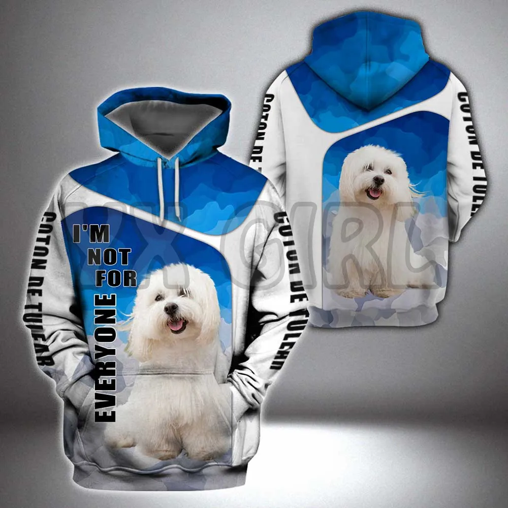 Eu não sou para todos shar pei 3d impresso hoodies unisex pullovers engraçado cachorro hoodie casual rua agasalho