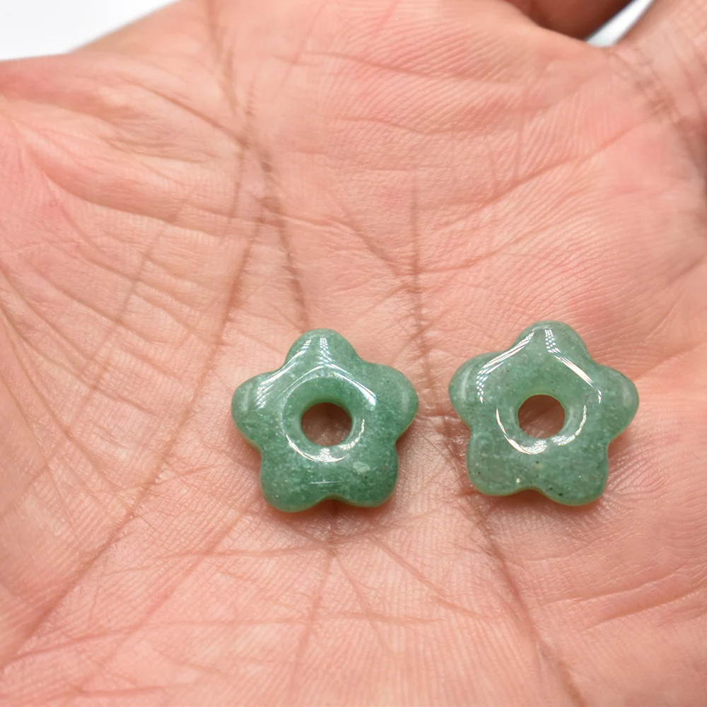 Großhandel 10 Stück/Set Naturstein-Perlen mit Großem Loch in Blumenform für Schmuckherstellung DIY Halskette Armband Ohrringe Zubehör – Detail 12