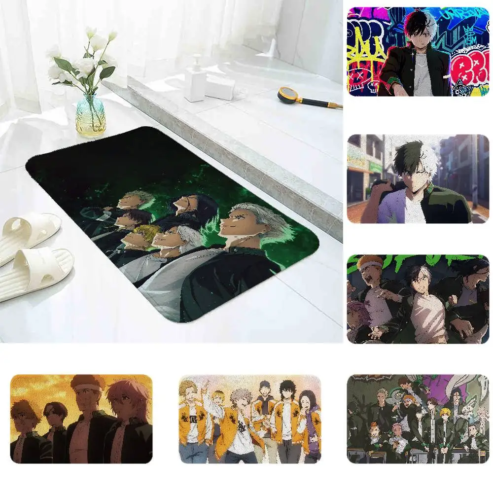 أنيمي W-الرياح قواطع الكلمة حصيرة المنزل الكلمة حصيرة لمدخل غرفة نوم الحمام أبواب الحمامات ماصة عدم الانزلاق القدم الحصير #1