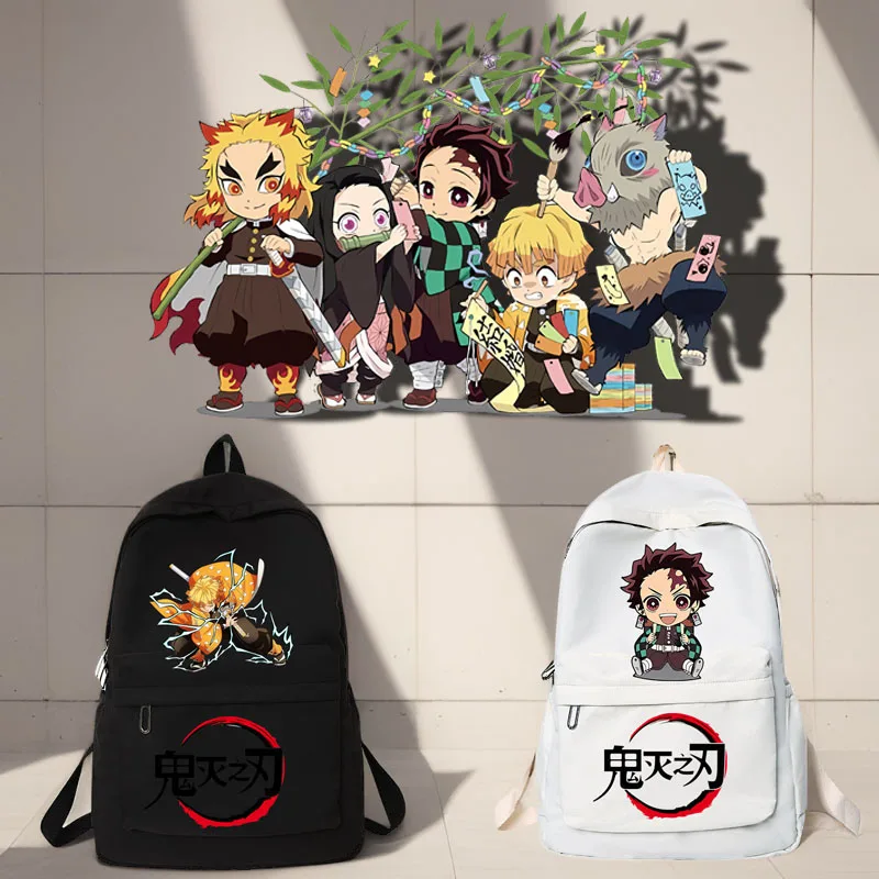 Demon Slayer Anime plecak studencki dziewczęcy chłopiec tornister plecak damski o dużej pojemności kobiece sportowe plecaki podróżne Mochila