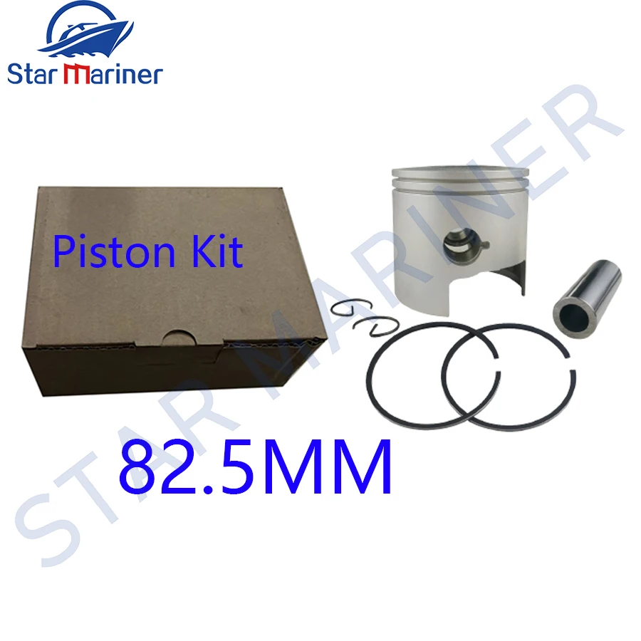 

Комплект поршней лодочного двигателя 688-11636 688-11605 82,5 мм + 0,5 мм для подвесного мотора Yamaha 2T 75HP 85HP 90HP Parsun T85 Заменяет