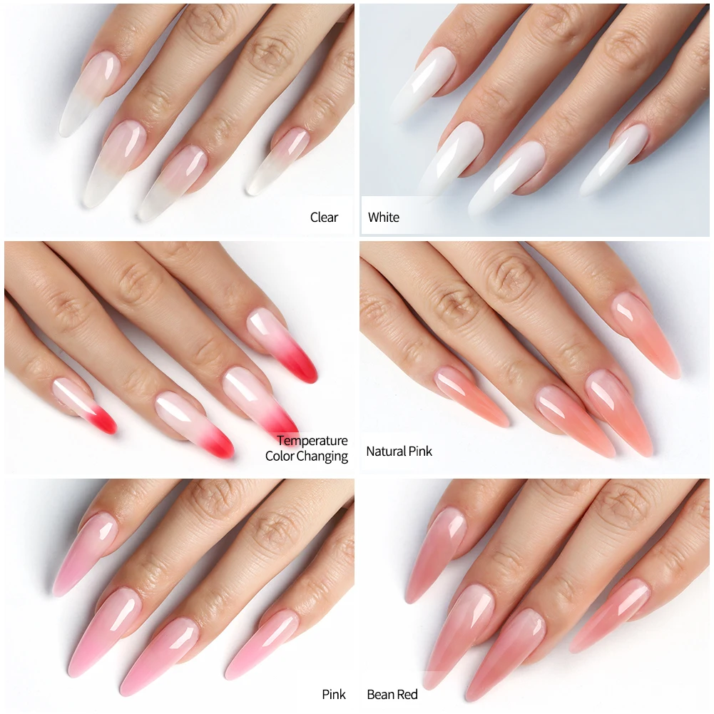 6 قطع * مجموعة جل 15 جرام، جل موسع سريع للأظافر، متين وطبيعي، مناسبة لتعزيز الأظافر أو إعطاء الهدايا - للسيدات #5