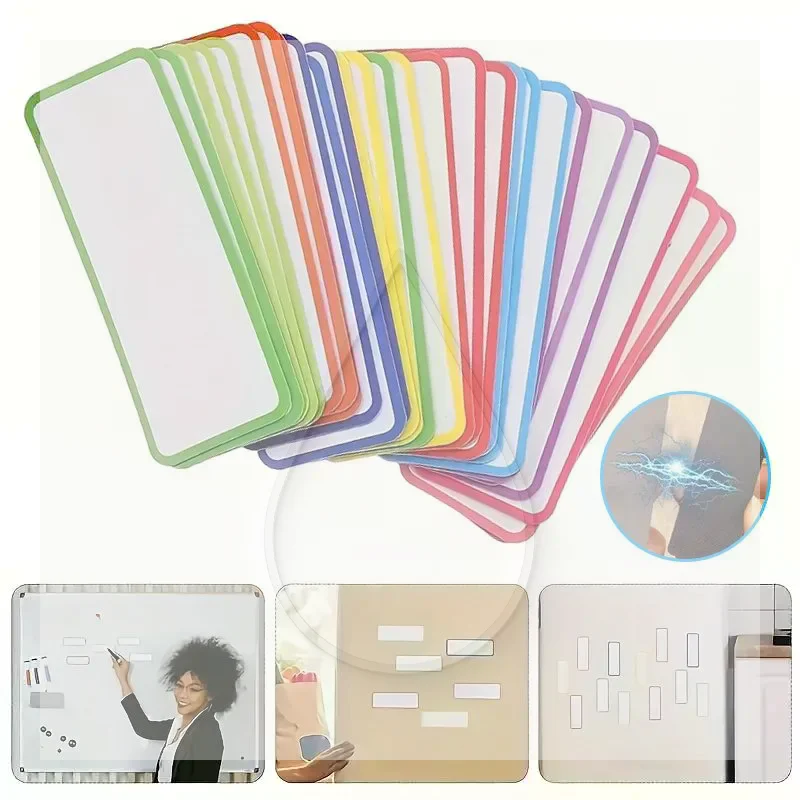 Easy Wipe Clean Magnetic Dry Erase Blank Labels 5-50Pcs Name Stickers for Whiteboard Home Pantry Office Storage Organization