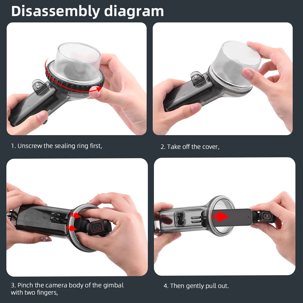 جراب مقاوم للماء لـ DJI Pocket 2 ، غلاف واقي ، نقل الضوء العالي ، ملحقات الكاميرا