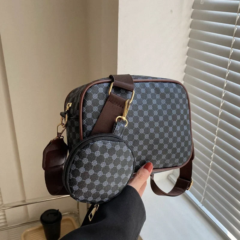 Prosta i modna tekstura, codzienna damska torba na ramię z paskiem w obcym stylu, mała torba wisząca, przekątna Crossbody Small S