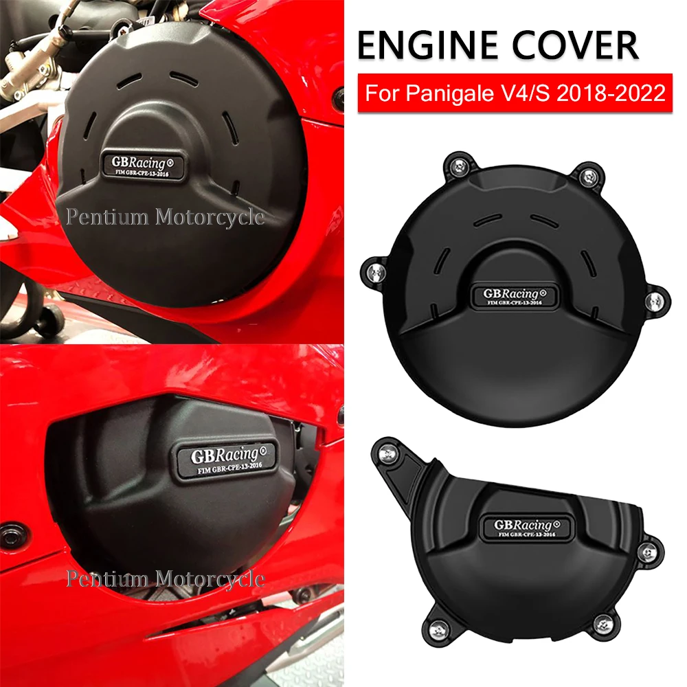 Motorcycles Engine cover Protection Secondary engine protection cover case for GB Racing for DUCATI V4 PANIGALE V4S 2018 - 2022