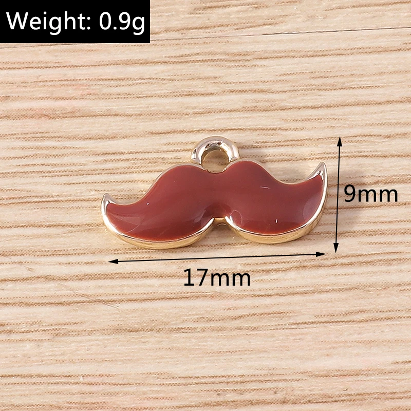 Tusember 10 Stück Emaille-Anhänger mit Gentleman-Hut, Schnurrbart, Bart und Sonnenbrille für die Herstellung von niedlichen Ohrringen, Armbändern und Schmuck – Detail 8