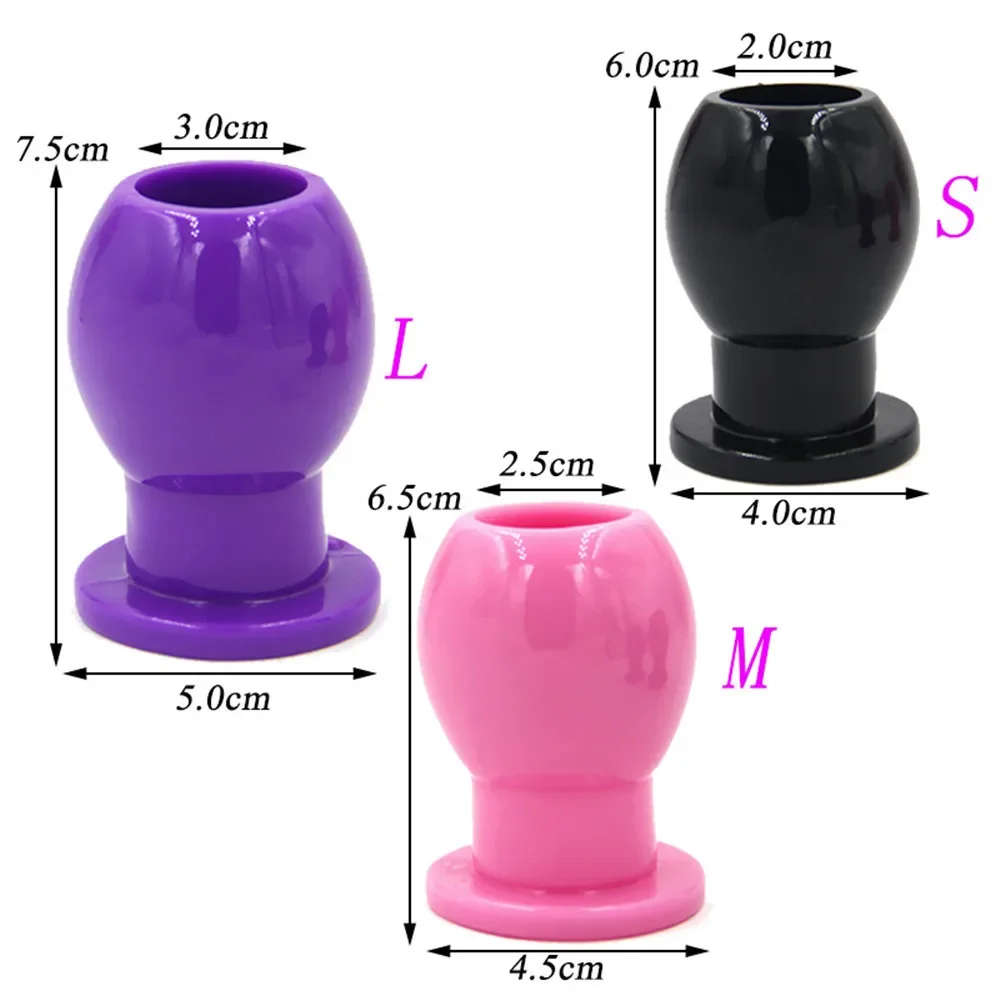 S M L ขนาด Hollow Anal Plug Anal Extender Enema Unisex Anal Dilator เพศของเล่นสําหรับผู้หญิงเกย์ Butt Plug Peep ช่องคลอด Aual อุปกรณ์