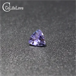 100% Natural Tanzanite Loose Gemstone 5mm * 5mm Trangle Shape Genuine VS Tanzanite Loose Stone