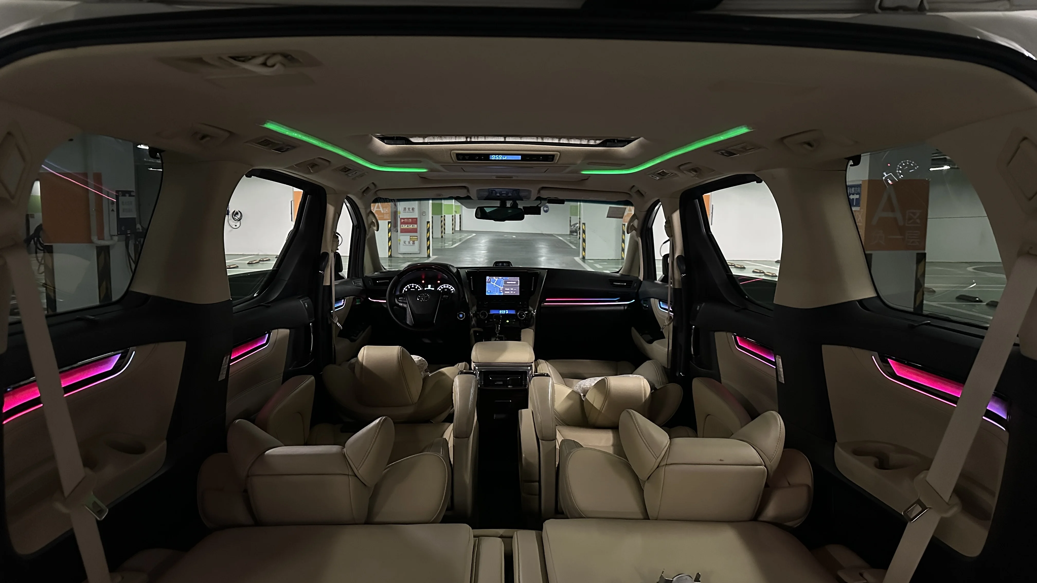 for for Alphard 2015-2023 LHD/RHD Fitment Ambient Light Symphony LED Interior Lighting with 64 Color Changing Options 12V