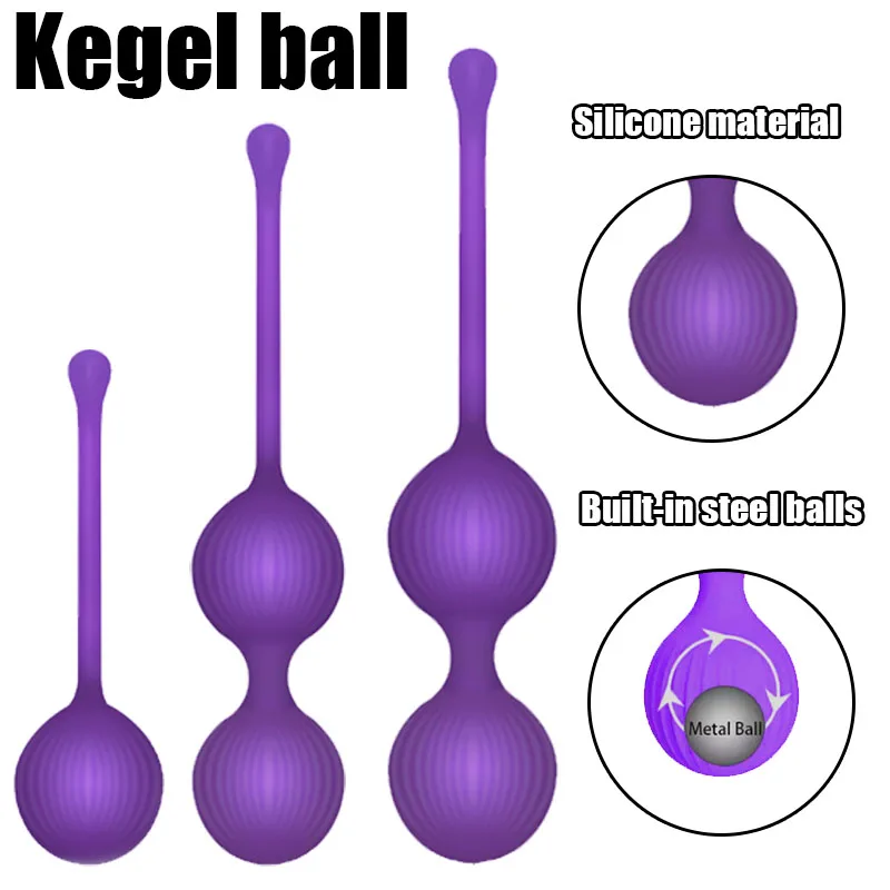 女性用シリコンケーゲルボール、ベンワボール骨盤底筋トレーナーセット（加重スチールボール付き）、引き締めエクササイズキット