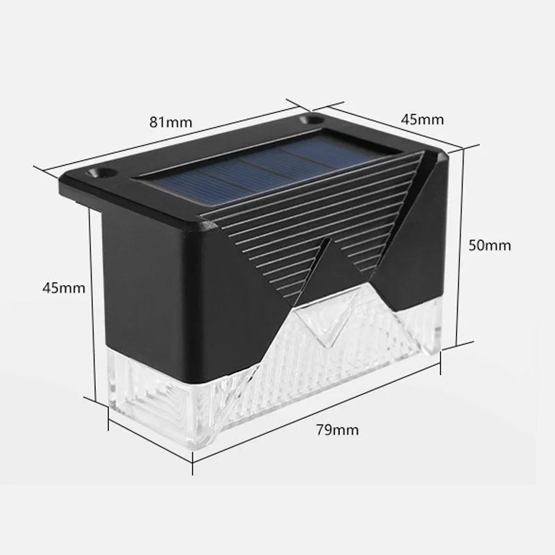 Luces de cubierta Solar LED impermeables para exteriores, lámpara de valla Solar para escaleras, jardín, Patio, decoración de Patio, paquete de 20