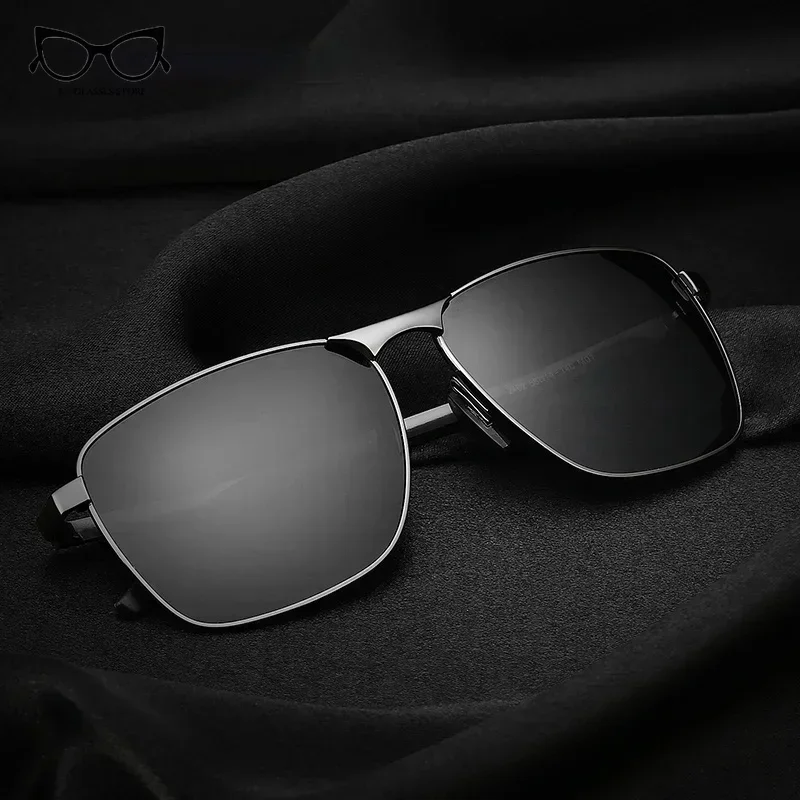 Brand Men's Vintage Square Sunglasses Polarized UV400 Lens Eyewear Accessories Male Sun Glasses For Men/Women