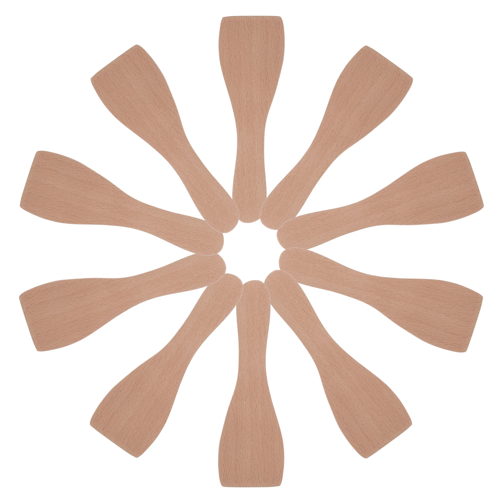 

10pcs Beech Wood Barbecue Spatula Ergonomic H Compact Design Easy Frying BBQ Kitchen Tools Wooden Utensils Flat