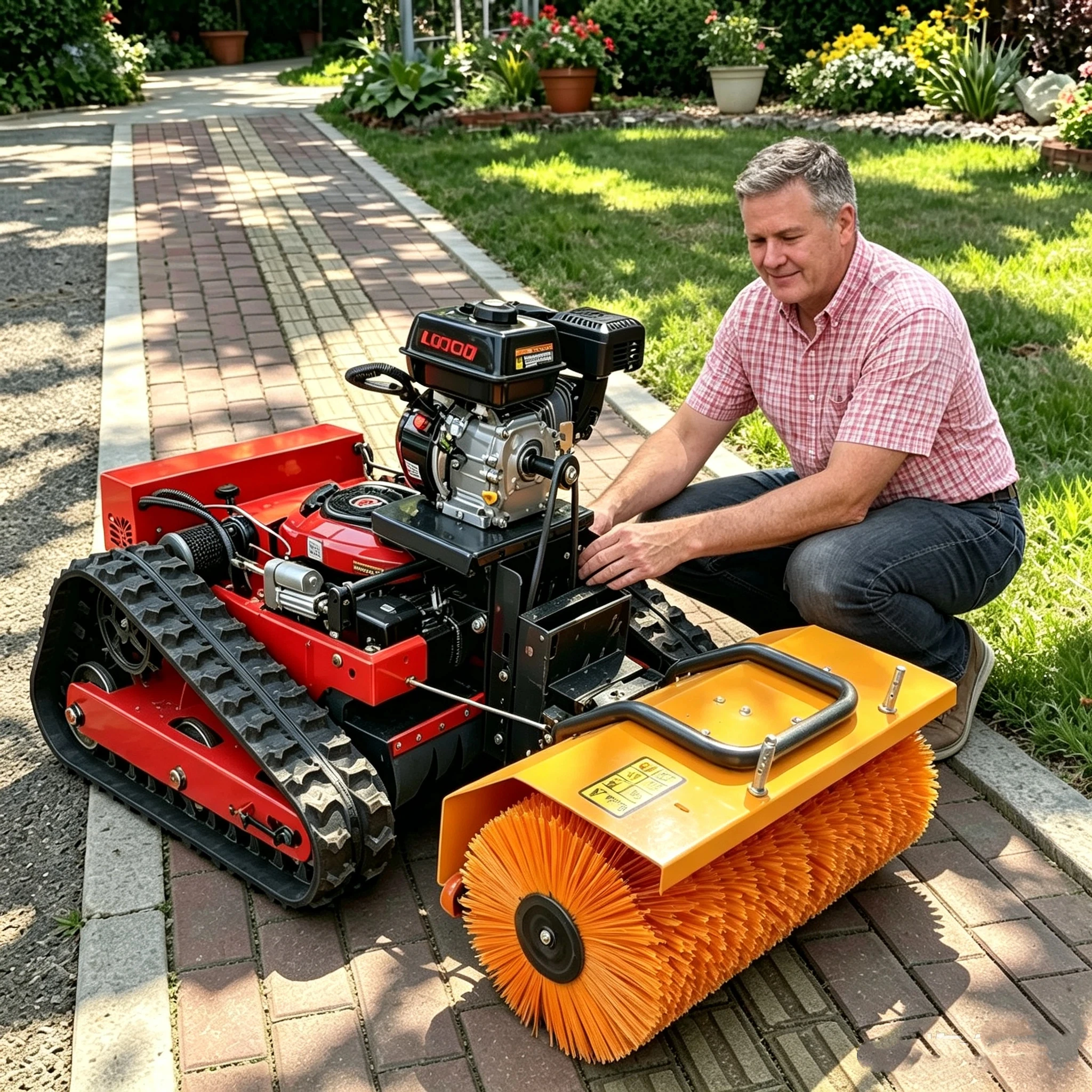 Rasenmäher mit Fernbedienung, effizienter Grasschneider für die Pflege von Park-, Villa- und Gartengeländen, individuell anpassbar.