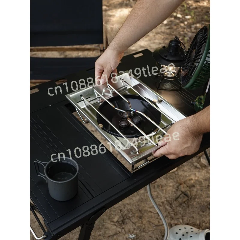 Expandable Aluminum Folding Table, Height Adjustable Outdoor Camping Picnic BBQ Mobile Kitchen Table