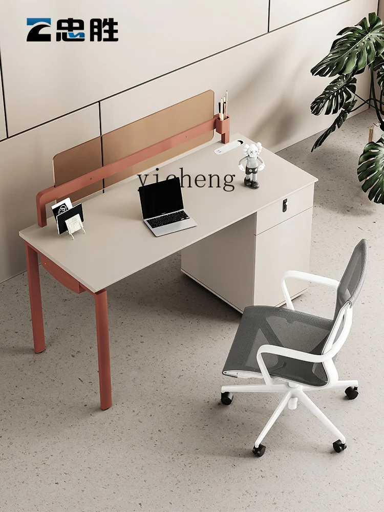 XL Modern Office Booth Station Work Position Single Table and Chair Combination Extension Position