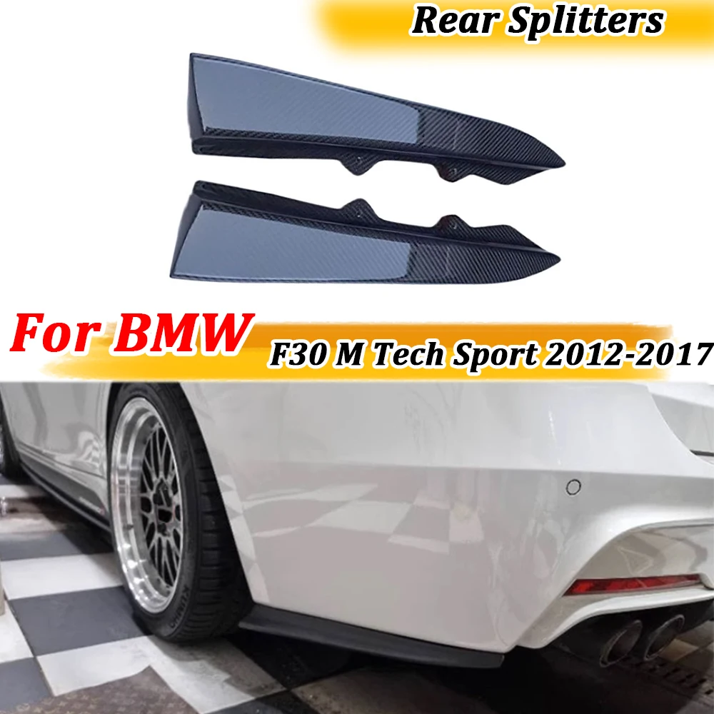 

Carbon Fiber Rear Lip Splitters Flaps Spoiler For BMW 3 Series F30 M Tech Sport 2012-2017 FRP 2PCS Car Bodykits Decoration Parts